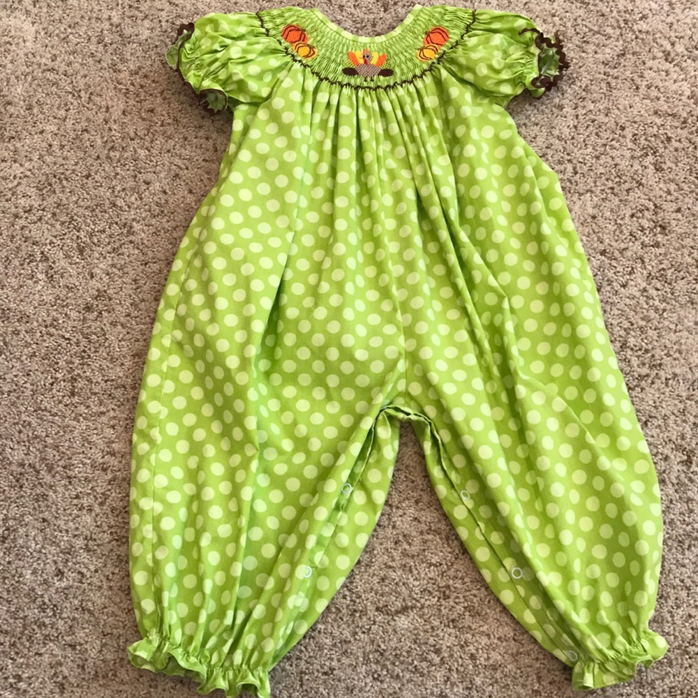💛💛Turkey and Pumpkin Smocked Jumper